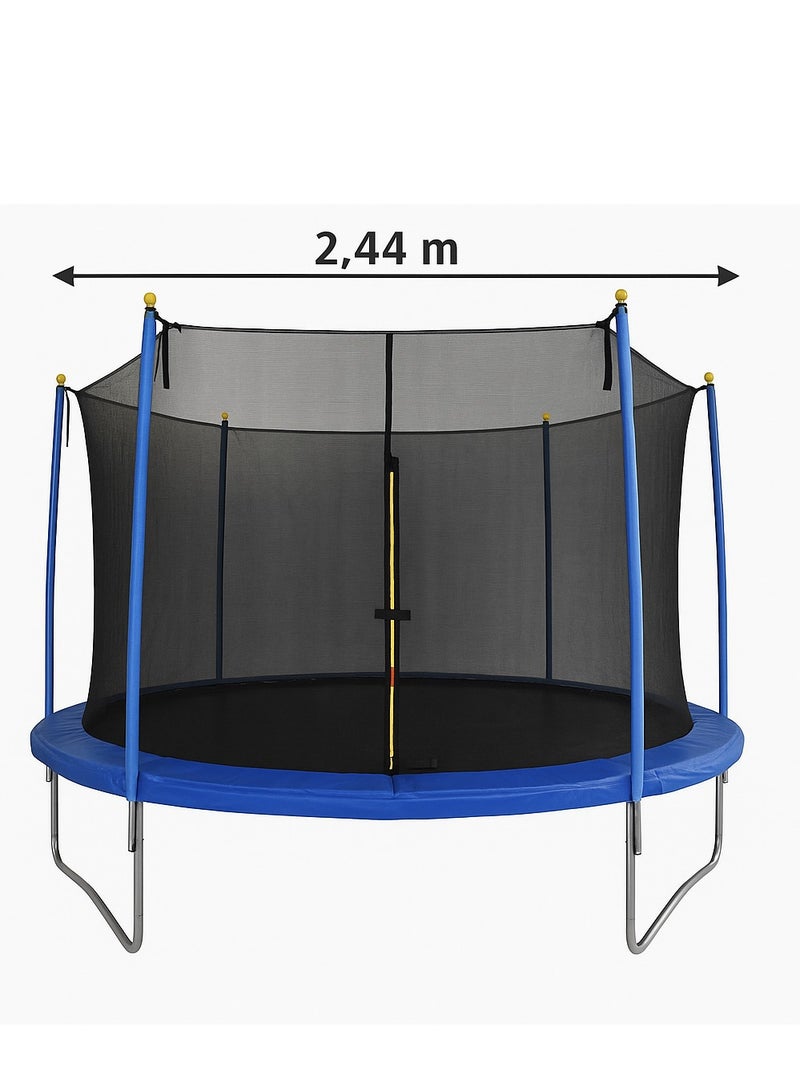 8ft trampoline with heavy duty frame and safety net for a fun and safe time  - Image 1
