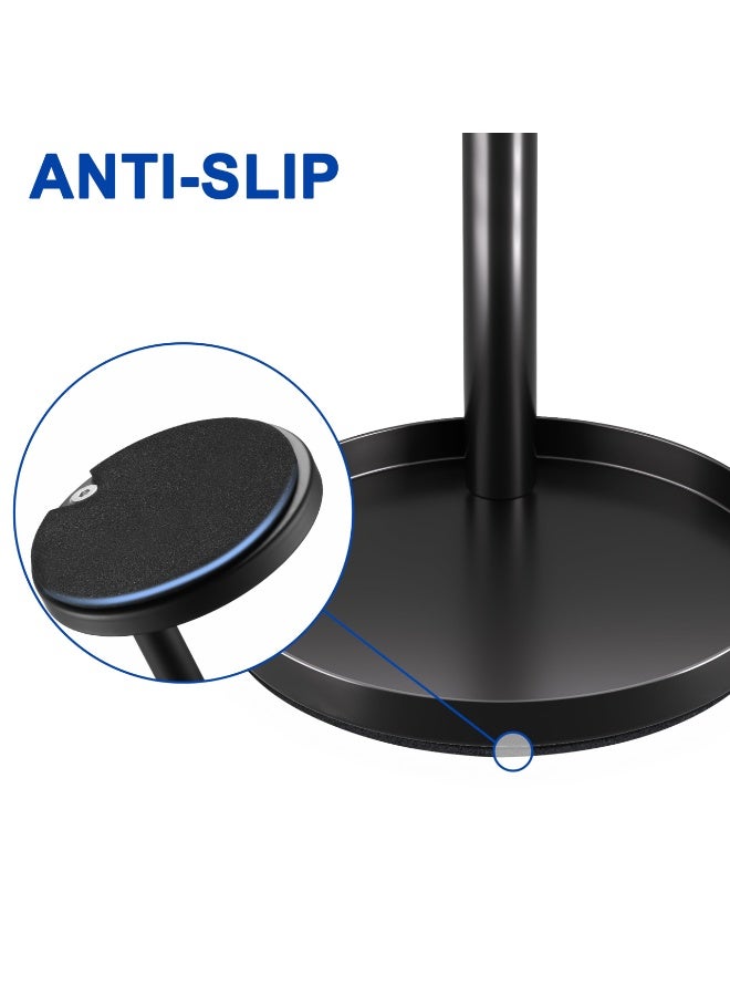 HOMESTAR Toothbrush Holder Multifunctional Ventilation Storage Rack, Suitable For Bathroom Vanity Countertop Organizer With Fashionable Design For Family And Hotel Use, Durable Anti-Rust Convenient Storage, For Electric Toothbrushes, Toothpaste, Razors, and Small Combs, Unique Footprint Base Design, Black, 4.1*4.8 In - Image 5