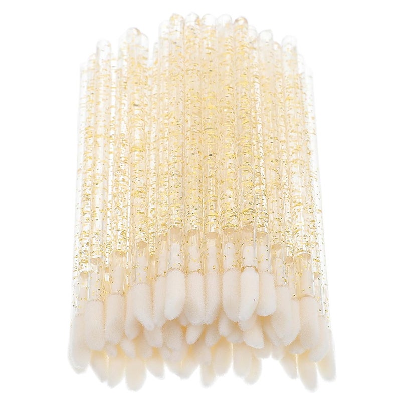 100 Pcs Disposable Crystal Lip Brushes with Food-safe Silicone Applicator for Lipstick and Lip Balm Makeup Application Professional Makeup Tool for Artists and Travel Use - Image 1