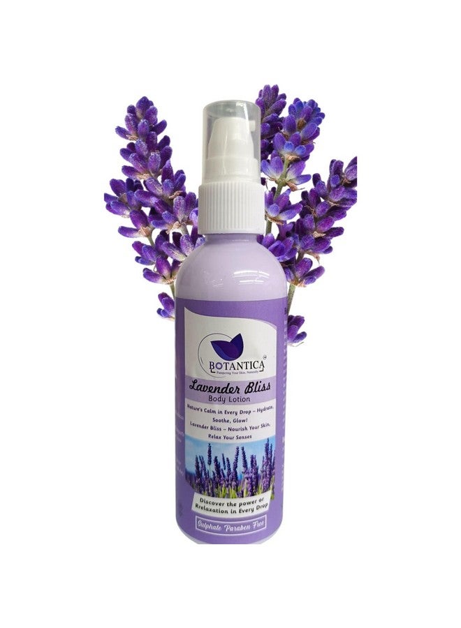 BOTANTICA Lavender Body Lotion for Women & Men, 100 ml| Smooth, Non-Greasy Formula| Up to 8 Hours Intense Moisturization|For Smooth & Moisturized Skin| Suitable for All Skin Types - Image 1