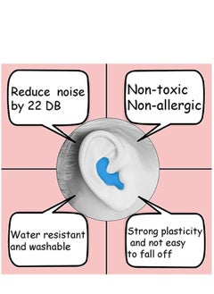 SYOSI Sleep Earplugs, Silicone Earplugs, Sleep Earplugs with High Decibel Noise Protection Waterproof Earplugs for Sleep Learning Swimming and Cancelling Noise  - Image 4