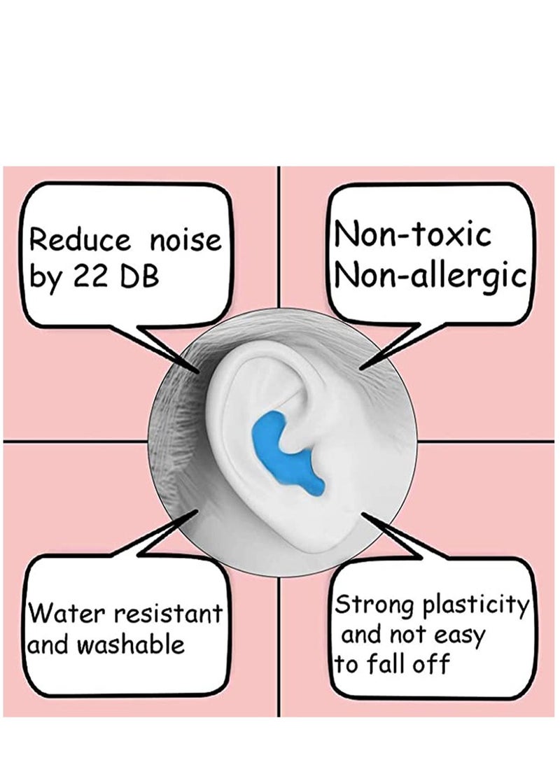 SYOSI - Sleep Earplugs, Silicone Earplugs, Sleep Earplugs with High Decibel Noise Protection Waterproof Earplugs for Sleep Learning Swimming and Cancelling Noise - Image 1