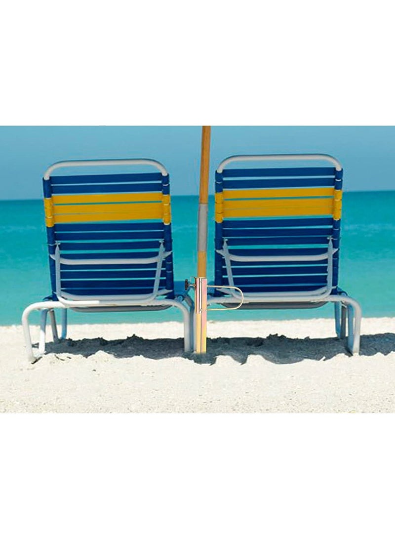 عمود علم مظلة مع دعامة مثبتة في الأرض، حامل مظلة معدني مع برغي رمال، مناسب لصنارة الصيد للخيام والشواطئ، مثبت في الأرض للتربة مع محول بقطر قابل للتعديل 25-32 مم. - Image 3