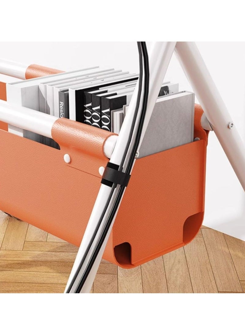 WALALLA Mobile TV Stand, Rolling TV Stand with Wheels, Mobile TV Cart with Storage Shelves, Rolling TV Cart for 32-75 inch Inch TV, Floor TV Stand for Bedroom, Office - Image 5