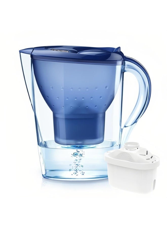 Bukela Water Filter Jug 2.8L, Compact Design with Slider Lid, 200L Long-Lasting Capacity, Removes Chlorine, Rust, Heavy Metals & Impurities, BPA-Free Drinking Water Pitcher with Maxfor+ Cartridge - Image 1