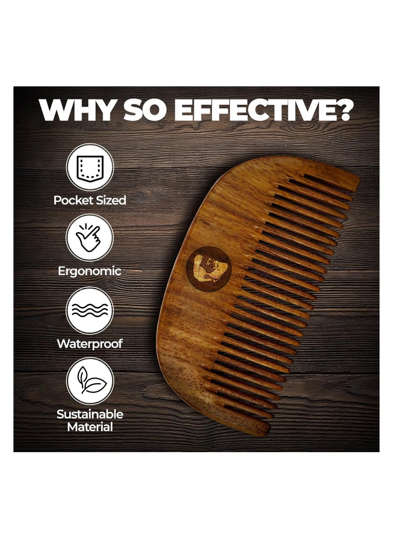 BEARDO - Compact Wooden Comb, Small - Image 1