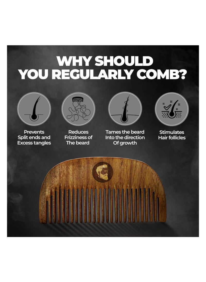 BEARDO - Compact Wooden Comb, Small - Image 1