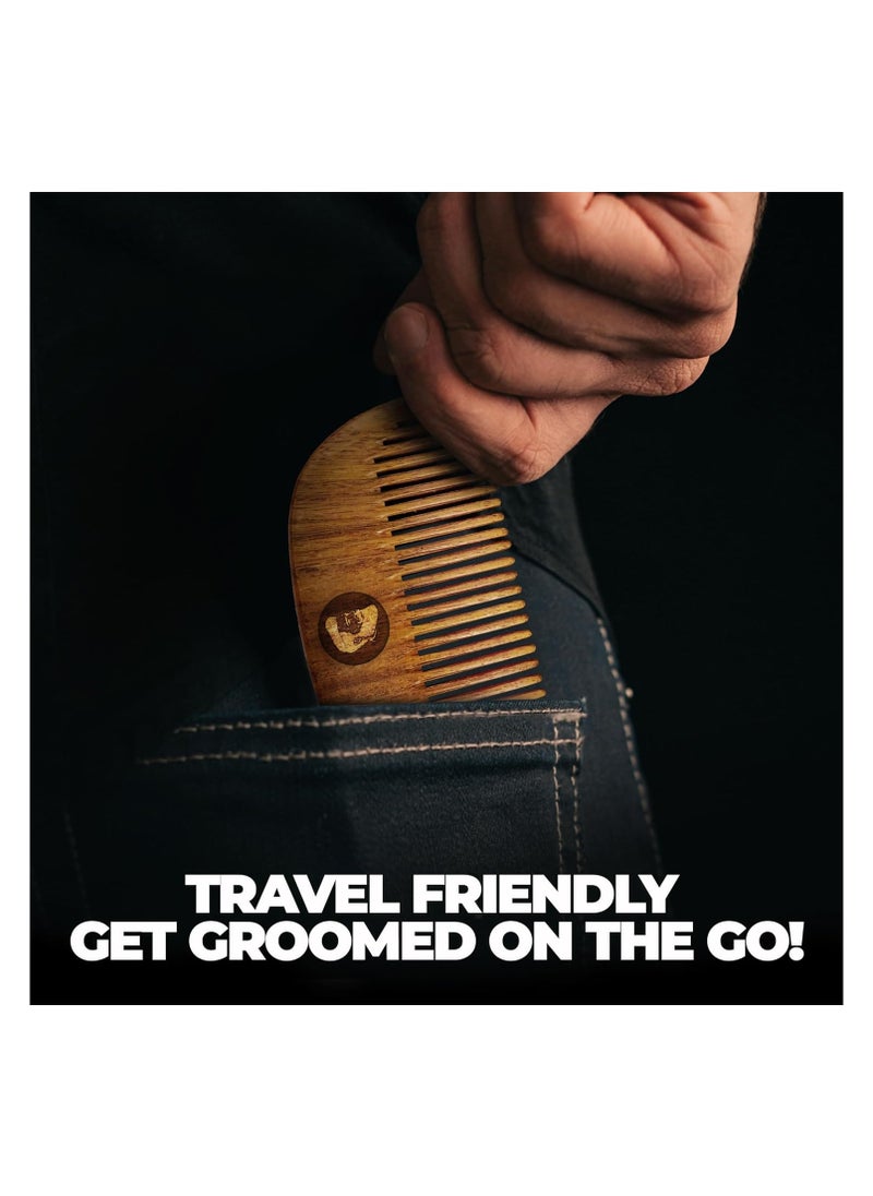 BEARDO - Compact Wooden Comb, Small - Image 1