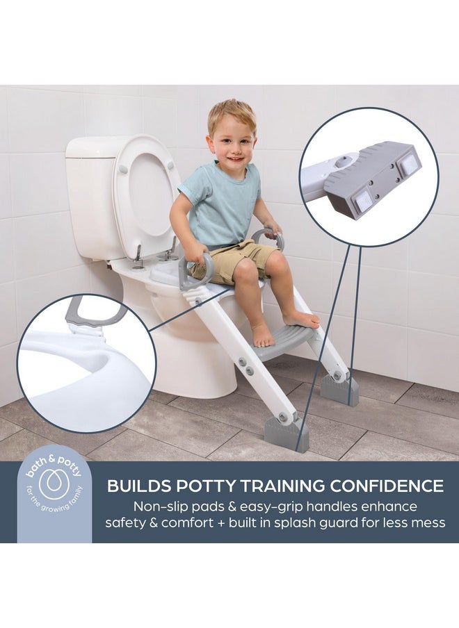 dreambaby Dreambaby Toddler Toilet Seat with Steps - Adjustable Potty Seat with Steps & Splash Guard, Potty Seat with Ladder, Ergonomic Handles, Non-Slip Pads, Fits Most Toilets,Potty Training Seat Potty Ladder  - Image 4