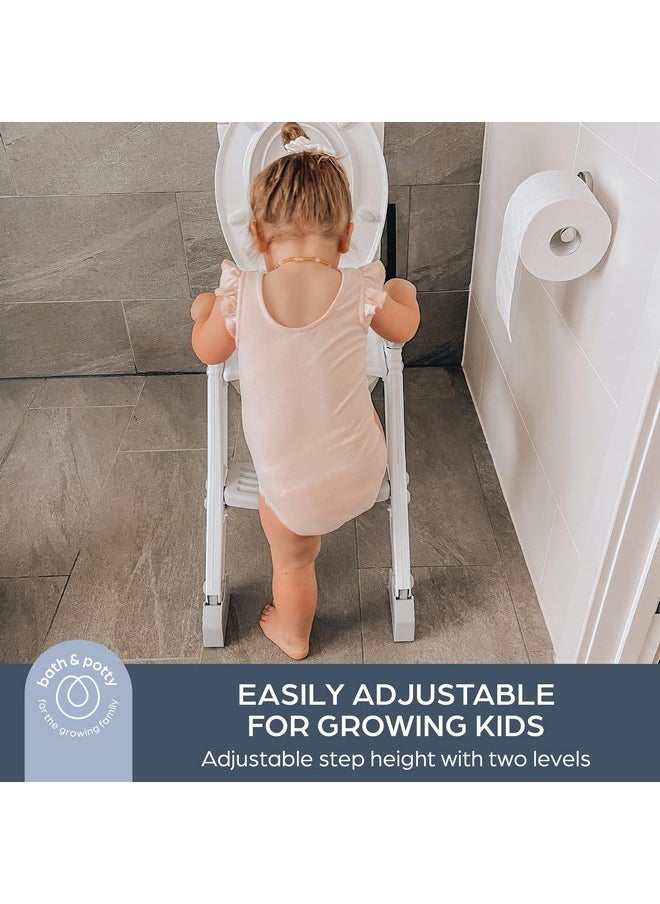 dreambaby Dreambaby Toddler Toilet Seat with Steps - Adjustable Potty Seat with Steps & Splash Guard, Potty Seat with Ladder, Ergonomic Handles, Non-Slip Pads, Fits Most Toilets,Potty Training Seat Potty Ladder  - Image 2