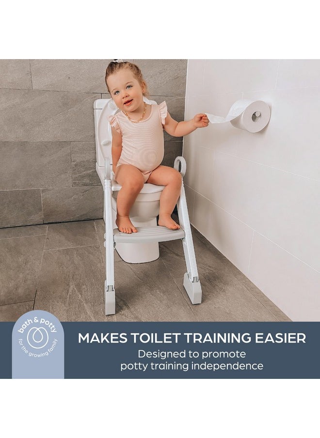 dreambaby Dreambaby Toddler Toilet Seat with Steps - Adjustable Potty Seat with Steps & Splash Guard, Potty Seat with Ladder, Ergonomic Handles, Non-Slip Pads, Fits Most Toilets,Potty Training Seat Potty Ladder  - Image 1