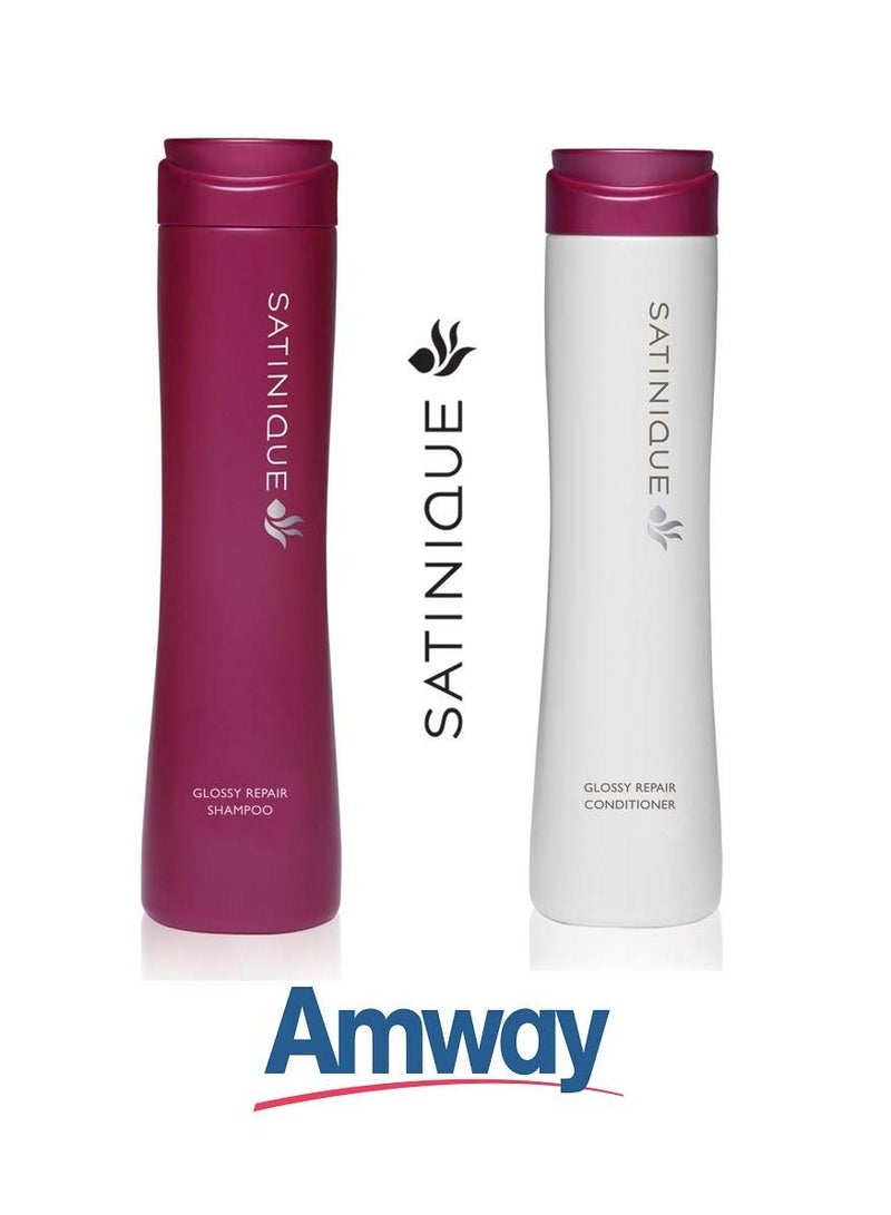 Amway SATINIQUE Glossy Repair Conditioner And Shampoo 250X2 ml - Image 1