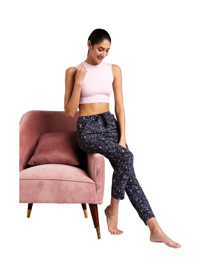 JOCKEY Jockey RX09 Women Micro Modal Cotton Relaxed Fit Printed Pyjama with Lace Trim on Pockets  - Image 3