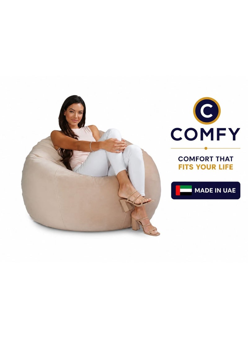 Comfy كيس فول كلاسيكي مريح كبير الحجم مخملي كريمي ناعم ورقيق مع حشوة الفاصوليا البكر النطاطة - Image 1