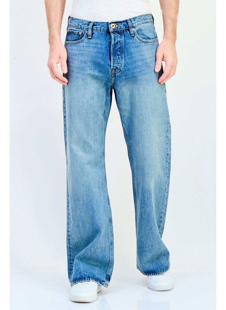 Jack Jones Men Regular Fit Washed Denim Jean, Blue  - Image 1
