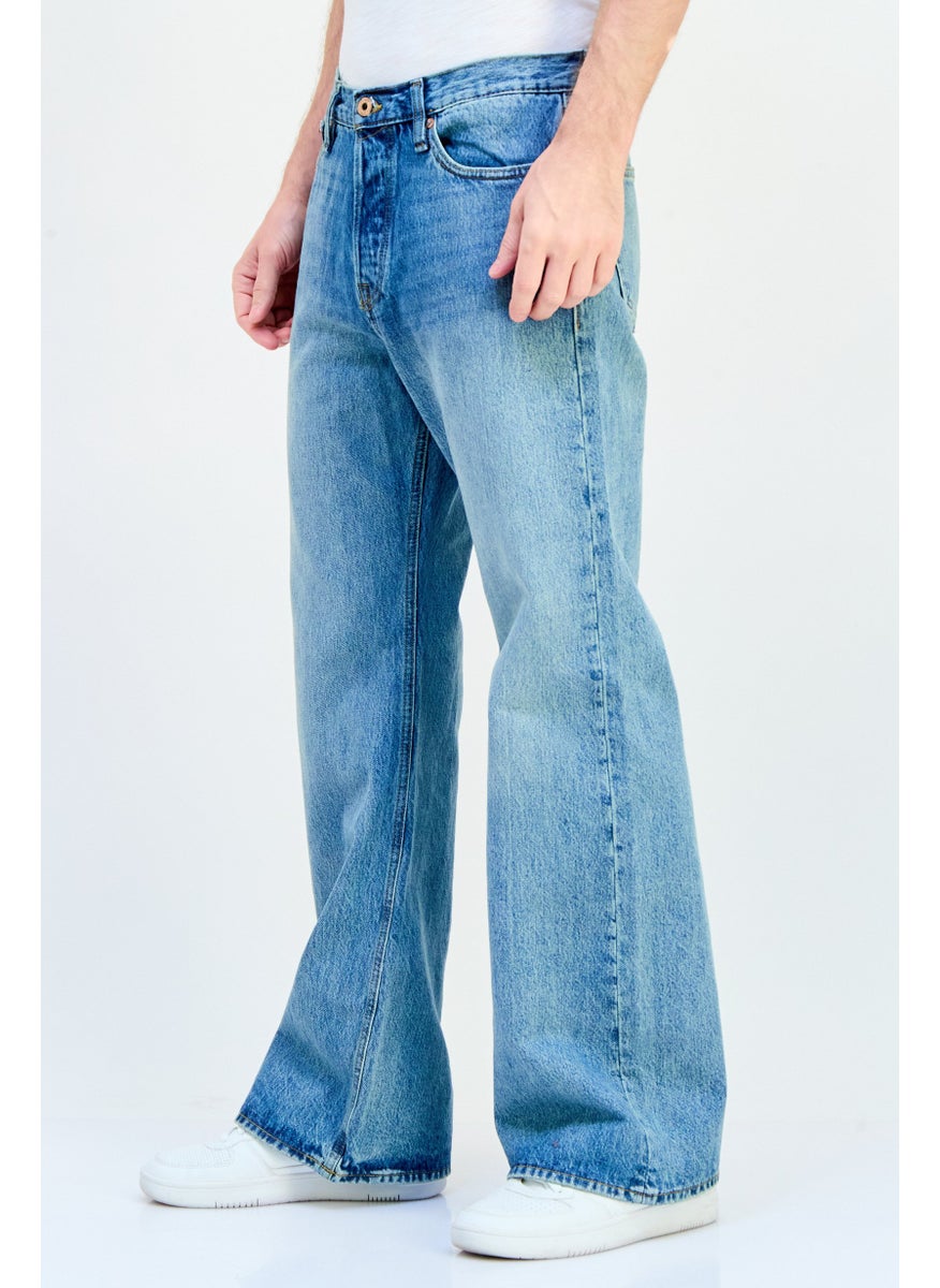 Jack Jones Men Regular Fit Washed Denim Jean, Blue  - Image 3