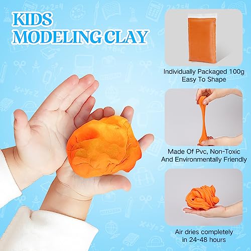 Wolwefa 100g Foam Clay, Modeling Clay, Air Dry Ultra Light Clay, Non-Toxic, Non-Sticky, Ideal Gift for Boys and Girls - Image 2