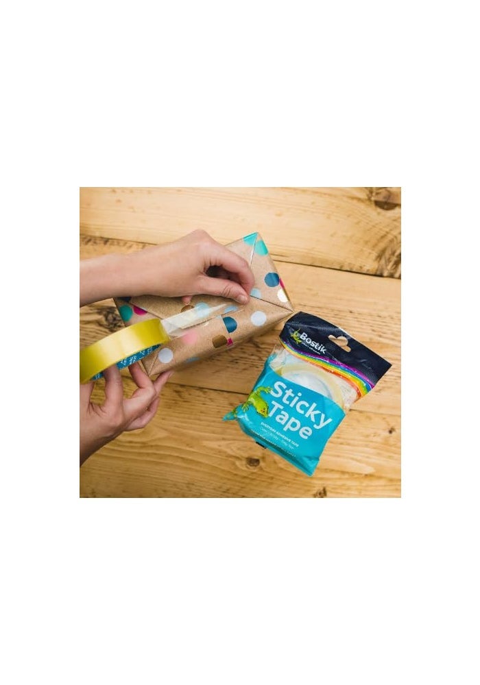 بوستيك شريط لاصق سهل القطع يدويًا، 250 مم × 50 م، لفة + لاصق بوستيك بلو تاك، لوازم مكتبية سهلة الاستخدام للعودة إلى المدرسة، عبوة من قطعتين - Image 4