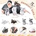Arrowbash 5 Pcs Mouse Stuffed Animals Set 14 Large Mommy Rat Plush with 4 Small Mouse Babies in Zippered Tummy Stuffed Rat Plush Toys for Kids Girls Boys Valentine Birthday GiftAdorable Style - Image 4