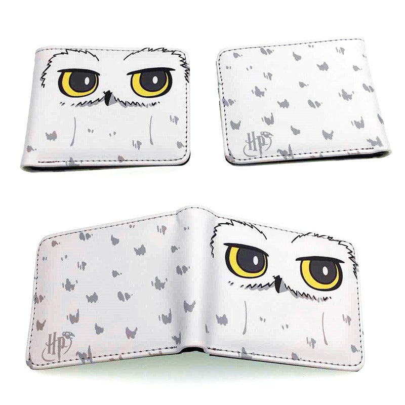 Cartoon Peripheral Short Coin Purse Owl Purse Men And Women Students Pu Wallet Card Bag - Image 2