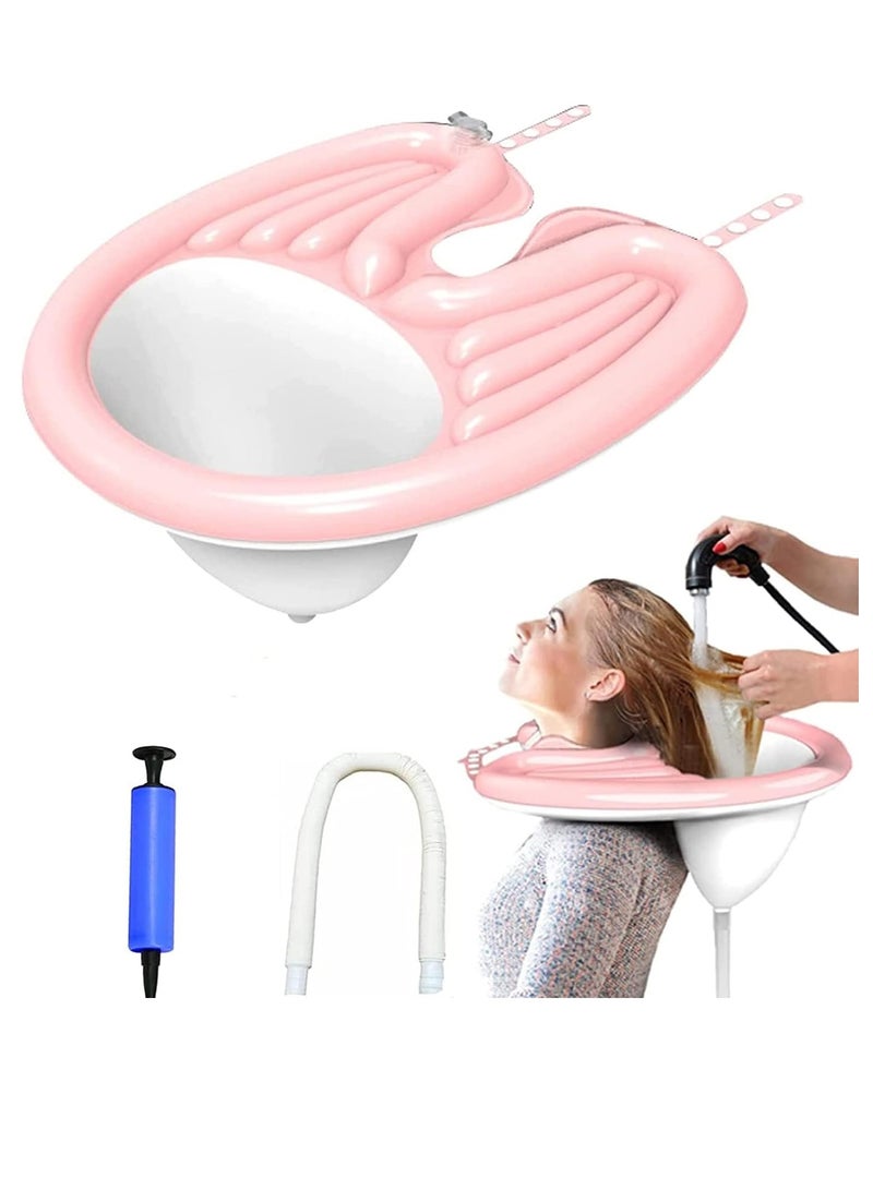 KASTWAVE Inflatable Washing Hair Basin Portable Shampoo Basin Hair Washing Tray-Pregnant Women Bedridden and Handicapped Elderly Child-Wash While in Wheelchair or Chair at Home - Image 1