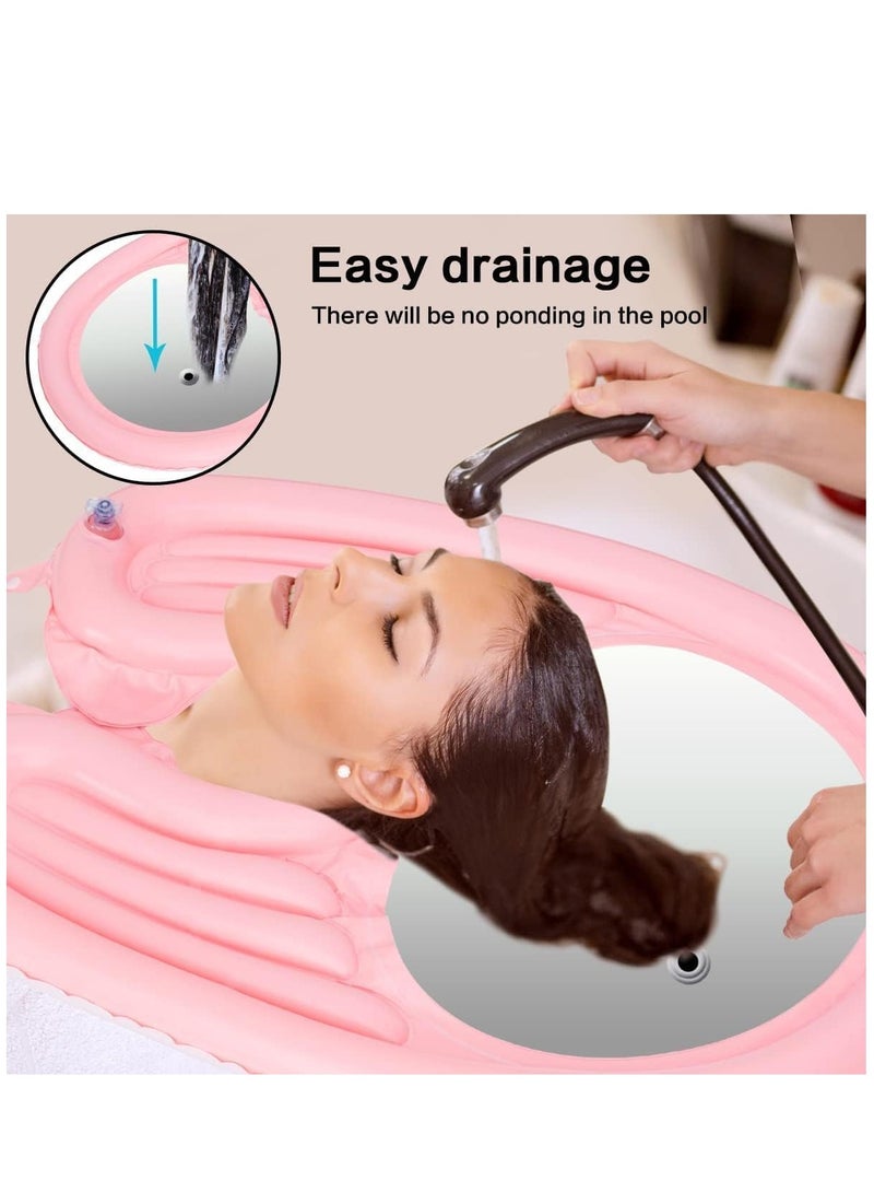 KASTWAVE Inflatable Washing Hair Basin Portable Shampoo Basin Hair Washing Tray-Pregnant Women Bedridden and Handicapped Elderly Child-Wash While in Wheelchair or Chair at Home - Image 3