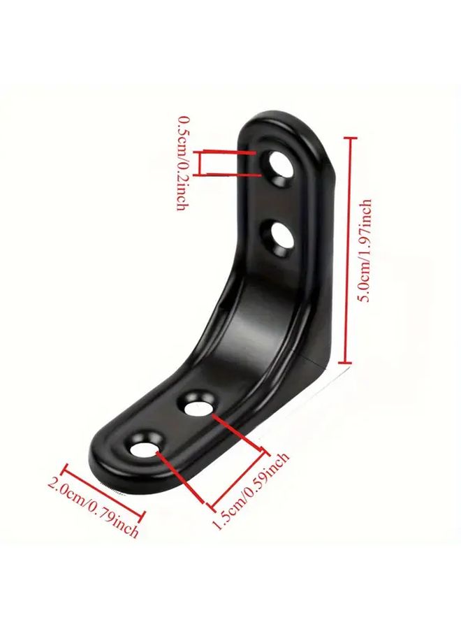 10pcs Heavy Duty L Shaped Corner Brackets 90 Degree Angle Connectors Stainless Steel - Image 2