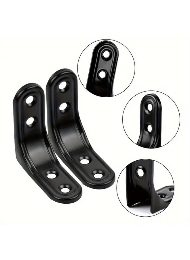 10pcs Heavy Duty L Shaped Corner Brackets 90 Degree Angle Connectors Stainless Steel - Image 5