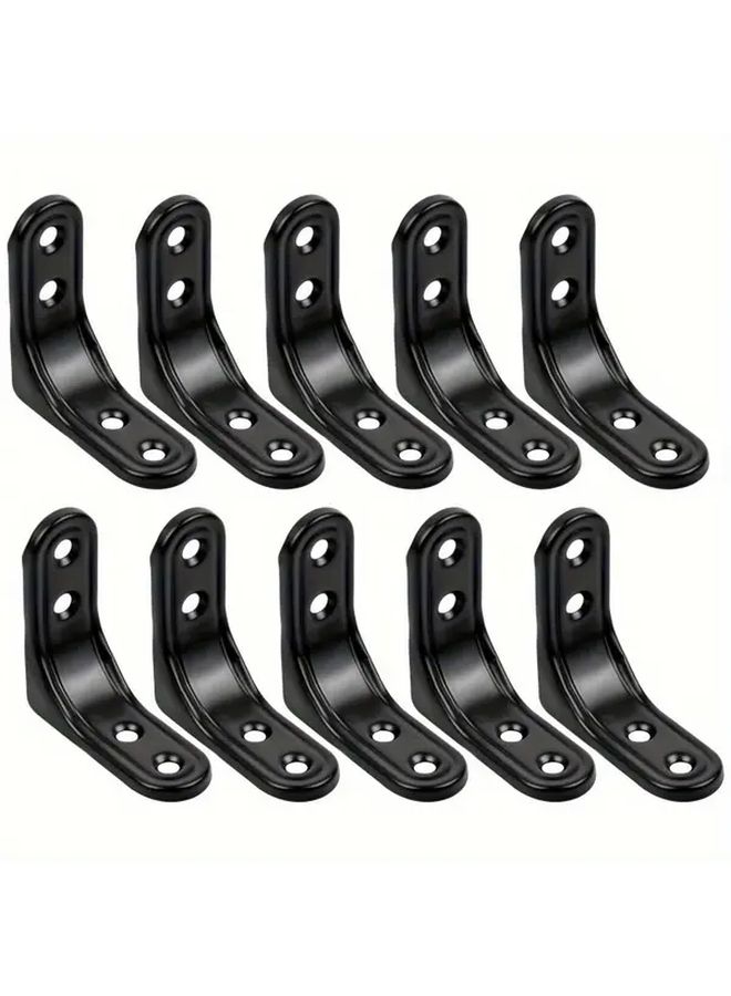 10pcs Heavy Duty L Shaped Corner Brackets 90 Degree Angle Connectors Stainless Steel - Image 3