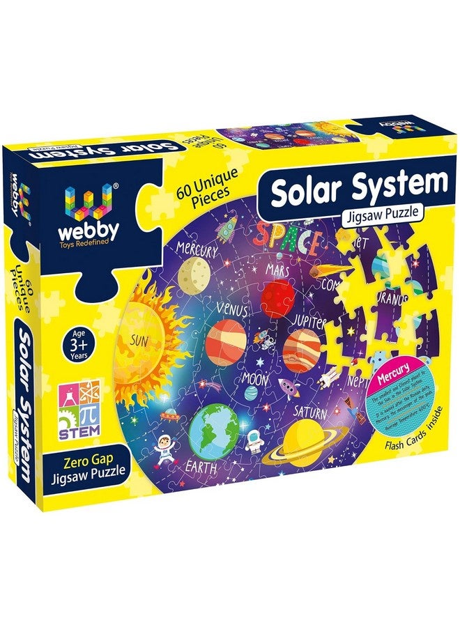 Webby Combo of Amazing Solar System and World Map Jigsaw Floor Puzzle | 60 Pcs with 4 Double Sided Flashcards with Each Puzzle (Set of 2) - Image 5