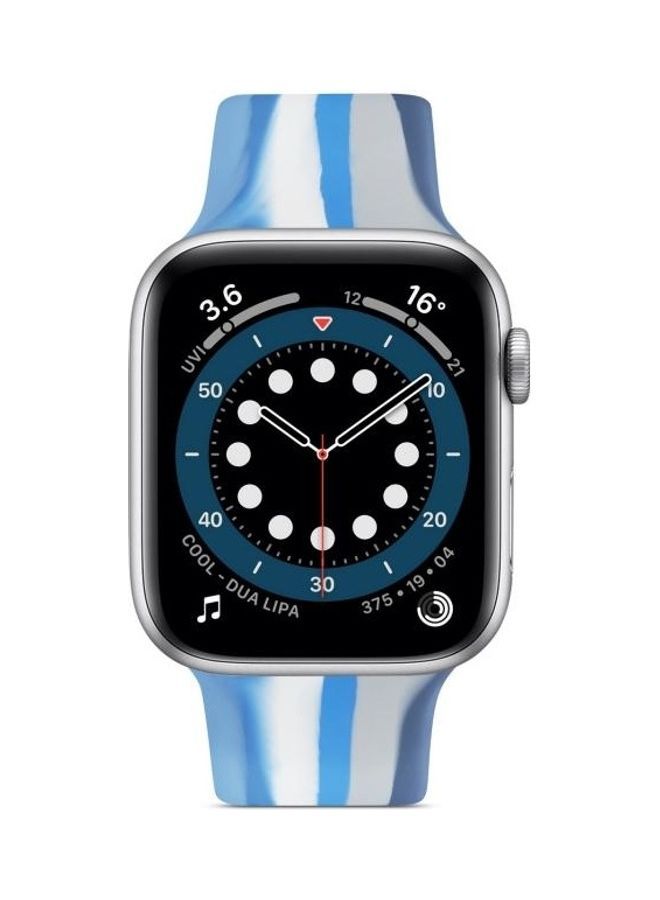 NIBEMINENT Rainbow Silicone Watchband For Apple Watch Series 6/SE/5/4 44mm - 3/2/1 42mm Multicolour - Image 2