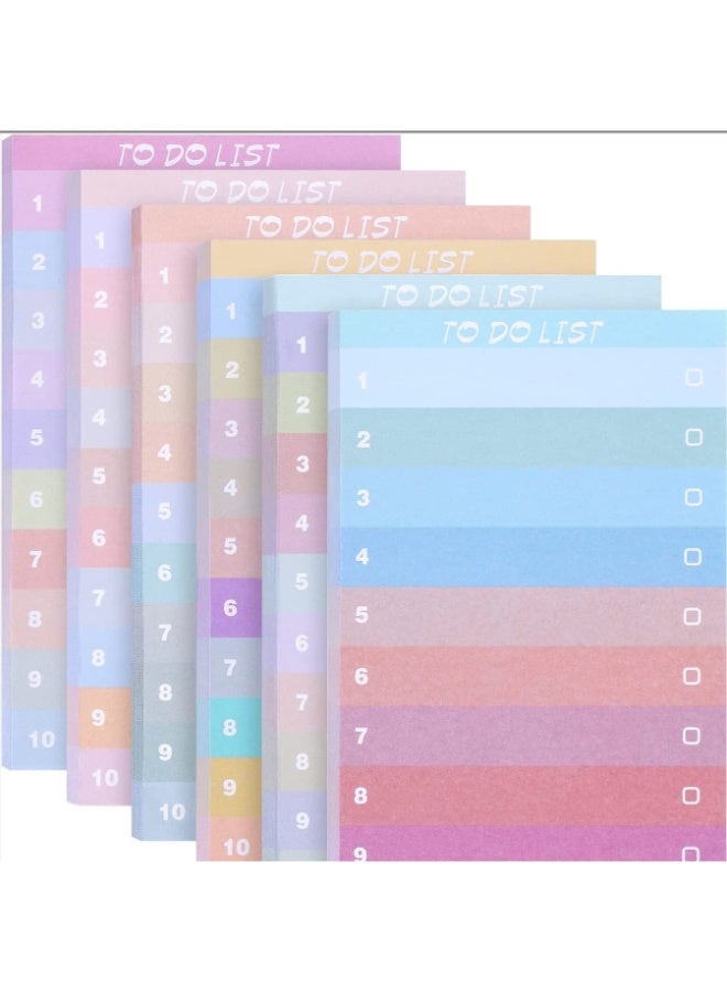 6 حزم من الملاحظات اللاصقة 5.12 * 3.15 بوصة (13 × 8 سم) 300 ورقة ، ورق ورق 9 ألوان ، ورق ورق ممتاز ، ورقة فضفاضة ، ورق ورق ذاتي اللاصق ، 50 ورقة / كتاب ، مناسبة للمكتب والدراسة وتنظيم الحياة اليومية - Image 1