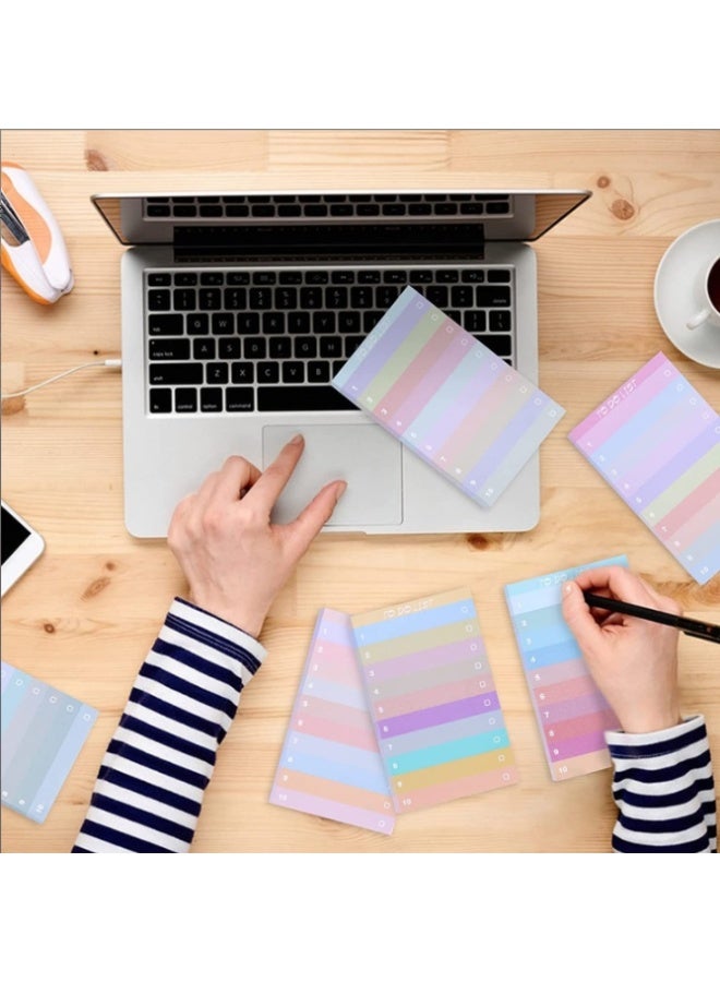 6 حزم من الملاحظات اللاصقة 5.12 * 3.15 بوصة (13 × 8 سم) 300 ورقة ، ورق ورق 9 ألوان ، ورق ورق ممتاز ، ورقة فضفاضة ، ورق ورق ذاتي اللاصق ، 50 ورقة / كتاب ، مناسبة للمكتب والدراسة وتنظيم الحياة اليومية - Image 4