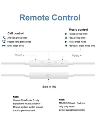 Type-C Wired Earphones with Built-in Microphone -White - view 2