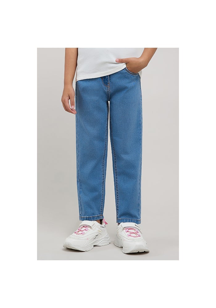 R&B Washed Straight Fit Jeans with Button Closure - Image 1