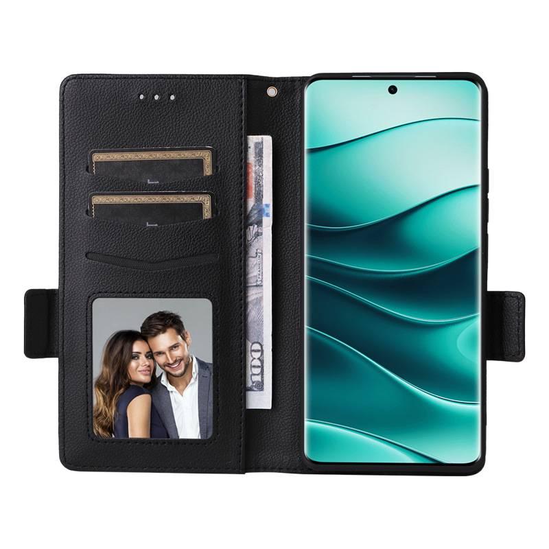 MS غطاء واقي بTPU لـ Redmi Note 14 مع حامل بطاقات وحبل تعليق مع حامل قائم مع مقاوم للخدش باللون رمادي بوظيفة حامل من مادة TPU باللون الأحمر باللون الرمادي - Image 4