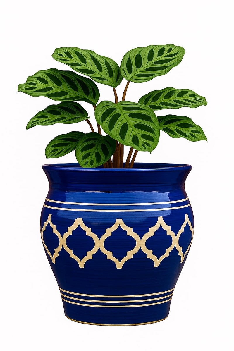 Niyara Designer Ceramic planters pots for Indoor Outdoor Home, Garden Office Decor Balcony Planters Gamla Flower Size- Large, 8 inches (8 Inch, Moroccan Blue) - Image 3