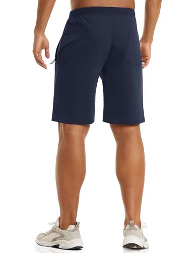 CRYSULLY Workouts Shorts for Men Fashion Comfy Summer Breathable Basketball Shorts Blue 36 - Image 3