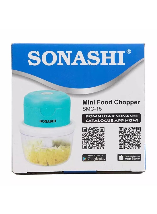 SONASHI Mini Chopper SMC-15 Bowl 350ml Stainless Steel Blades USB Charging for Cordless Convenience 350 ml 30 W SMC-15 multicolour - Image 4