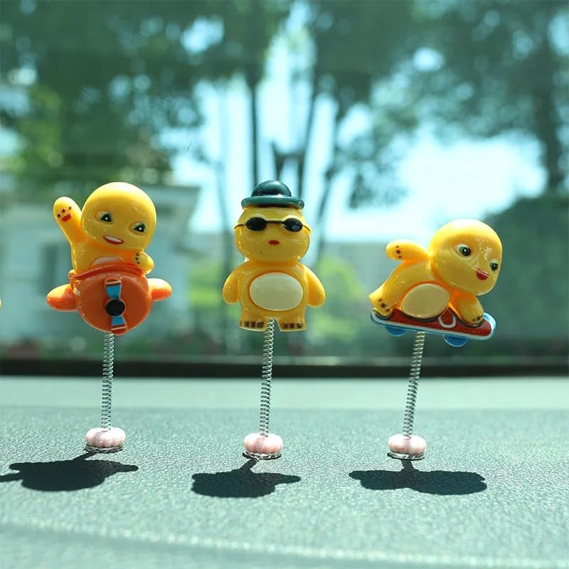 YOURKARTS.COM Small Decorative Figurines Set for Car Dashboard, Desk & Home – Miniature Interior Decor Accents (Yellow Dragon Babies Set of 6) - Image 3