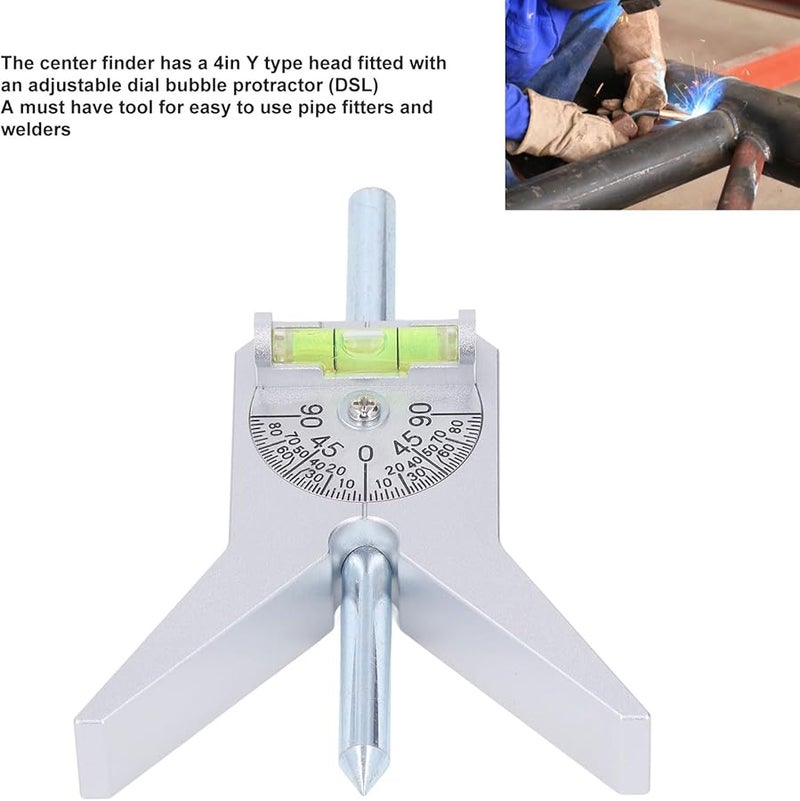 معيار 4 بوصة Y نوع أنبوب مركز فايندر مع قابل للتعديل الاتصال الهاتفي فقاعة منقلة لخط أنابيب القياس - Image 3