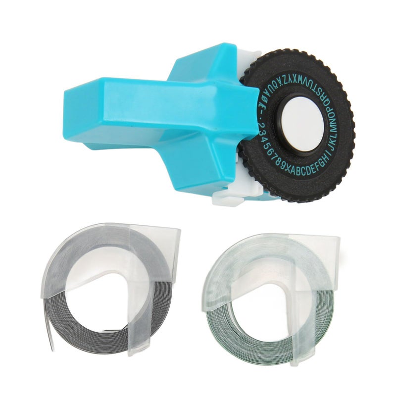 آلة صنع ملصقات يدوية خضراء مع أشرطة محمولة للطباعة ثلاثية الأبعاد للمنزل والمكتب والأعمال ولصق الكتب والهوايات - Image 2