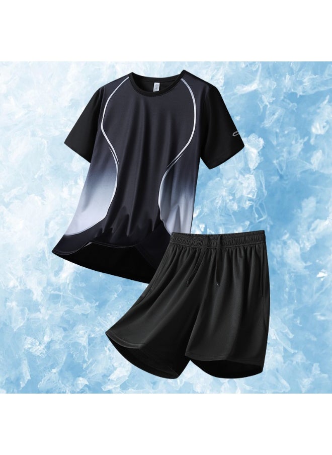 KUYING Short Sleeved Ice Silk Quick Drying Mesh Set  - Image 1