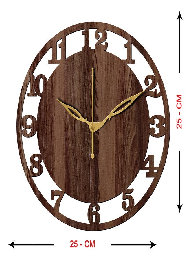 Freny Exim 10" Inch Wooden Analog Wall Clock (Wenge, Small Size, 25Cm X 25Cm)-028 - Image 4