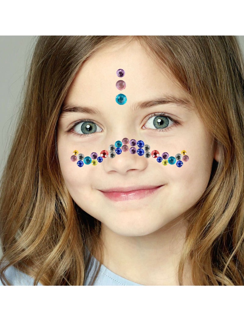 KASTWAVE Face Gems Sticker on Eye Body Jewels Colorful Crystal Fake Nose Stud Makeup Rhinestone for Eyes Self-Adhesive Face Gem for Festival Euphoria Makeup Accessories Nail Art Decorations(6 Sheets) - Image 5