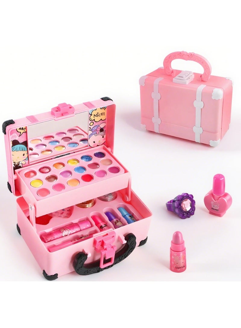 RUIYADA Kids Makeup Kit for Girls, Unicorn Makeup Set, Real Washable Make up Kit for Little Girl Princess Toddler Makeup for Kid Birthday Gifts Unicorn Toys for Girls     Safe Washable & Non-Toxic Kids Makeup Toys for Girls Aged 4 5 6 7+ Year Old - Image 3