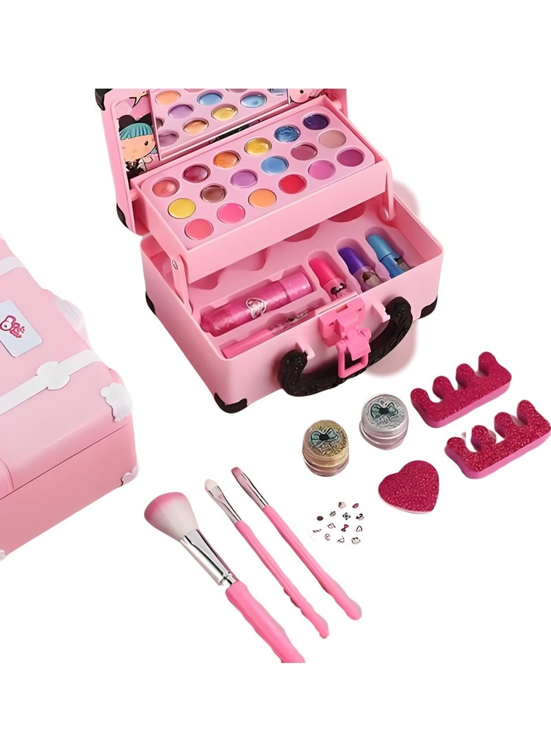 RUIYADA Kids Makeup Kit for Girls, Unicorn Makeup Set, Real Washable Make up Kit for Little Girl Princess Toddler Makeup for Kid Birthday Gifts Unicorn Toys for Girls     Safe Washable & Non-Toxic Kids Makeup Toys for Girls Aged 4 5 6 7+ Year Old - Image 4