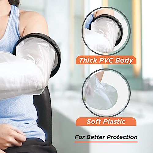 Vissco Cast Cover Arm - Long (From Wrist Upto Upper Arm), Waterproof For Left & Right Hands, Protect Bandage Against Water Exposure During Bath & Shower, Injury -Universal (Grey) - Image 3