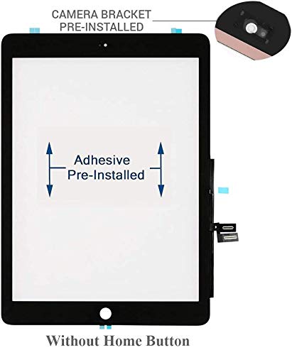 Dedyel Screen Replacement for iPad 7 7th Gen 2019 A2197 A2198 A2200, for iPad 8 8th Gen 2020 10.2" A2428 A2429 A2430 Digitizer Replacement Without Home Button+ Pre-Installed Adhesive + Tools(Black) - Image 2
