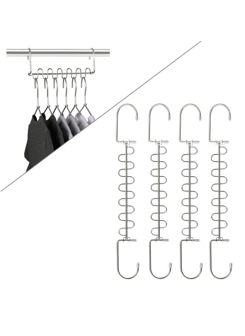 KASTWAVE Closet Organizers and Storage, College Dorm Room Essentials, Pack of 4 Multifunctional Closet Organizer Magic Space Saving Hangers, Closet Storage Organization for Wardrobe Closet  - Image 1
